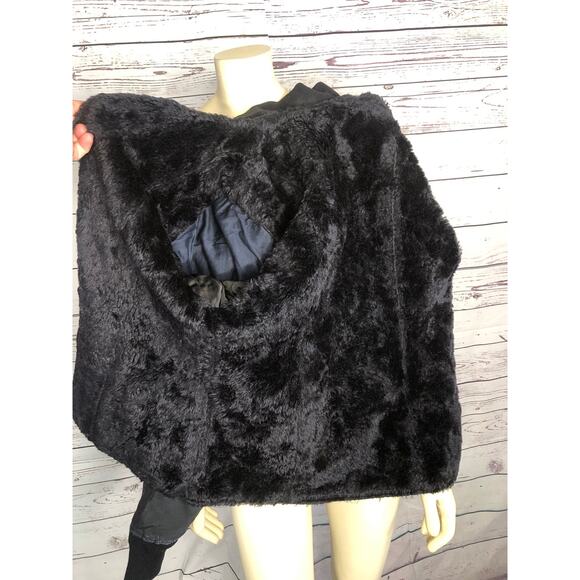 American Vintage 90's black coat with faux fur lining size medium - Picture 11 of 11